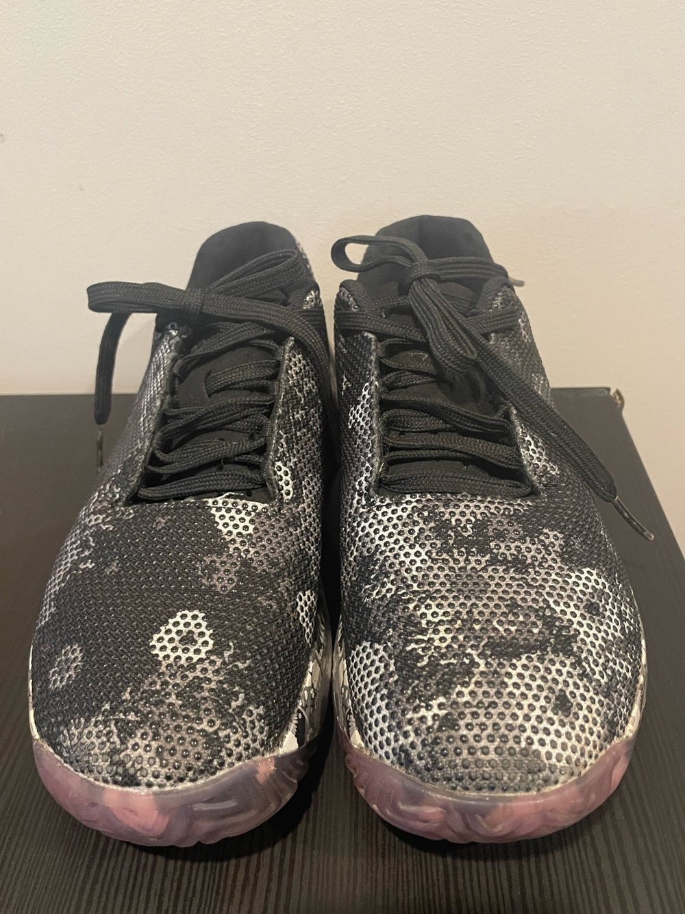 NOBULL Black Knit Trainer with Subtle Gray Pattern